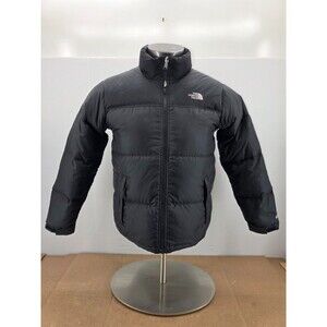 The North Face 600 Puffer Goose Down Full Zip Jacket Black Youth Boys Size